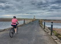 Cycling to Holy Island at low tide